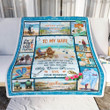 Beach Wife, You Are My Queen Forever Blanket Gift For Wife From Husband