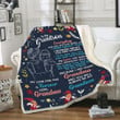 Personalized Blanket To My Grandson Everyday That You Are Not With Me I Think About You Fleece Blanket