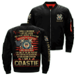 I Was a Warrior I Am No Hero but I Have Served With a Few I Will Never Accept Defeat - Coastie Over Print Men Bomber Jacket