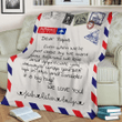 Personalized To Dad Blanket, Dear Papa Even When Were Not Close By, Father's Day Blanket Gifts, Gift For Papa, Dad Fleece Blanket