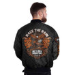 Race the Rain Ride the Wind Chase the Sunset - Only a Biker Understands Over Print Men's Bomber Jacket