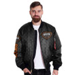 Race the Rain Ride the Wind Chase the Sunset - Only a Biker Understands Over Print Men's Bomber Jacket