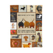 Dachshund Dog Fleece Blanket - Quilt Money Can Buy A Lot Of Things - Gift For Dog Lover