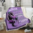 Daughter Blanket, Dragon And Flower Blanket, To My Daughter Never Forget That I Love You Fleece Blanket
