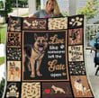Live Like Someone Left The Gate Open German Shepherd Dog Sherpa Blanket