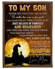 Lion Son Blanket, Gift For Son, To My Son Never Feel That You Are Alone No Matter How Near Sunset Fleece Blanket