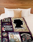 Female Veteran Blanket Women Are Veterans Too Proud Female Veteran ATM-USBL73 Fleece Blanket