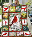 I Am Always With You Fleece Blanket, Gift For Cardinal Bird Lover