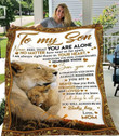 To My Son Never Feel Quilt Blanket, Gift For Son, To Son,