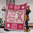Once Upon A Time There Was A Girl Who Kicked Breast Cancer Gift Fleece Blanket - Quilt Blanket
