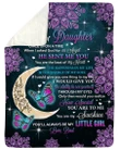 Moon To My Daughter Once Upon A Time Angel Dad Fleece Blanket - Quilt Blanket