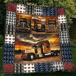 3D Truck Driver On The Road Quilt Blanket Great Customized Blanket Gifts For Birthday Christmas Thanksgiving