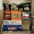Sleep Around Camping Rules Quilt Blanket