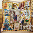 Jesus And Mary Reign Quilt Blanket