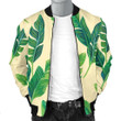Tropical Banana Palm Leaf Pattern Print Men's Bomber Jacket