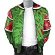 Tropical Leaf Watermelon Pattern Print Men's Bomber Jacket