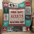 Nurse Life Thank Yourself For Never Giving Up Quilt Blanket Great Customized Gifts For Birthday Christmas Thanksgiving Perfect Gifts For Nurse