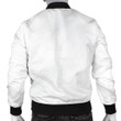 White Marble Print Men's Bomber Jacket