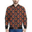Exotic Papaya Pattern Print Men's Bomber Jacket