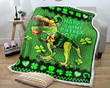 Happy Saint Patrex Day Dinosaur Gs-Nt0702Tl Fleece Blanket