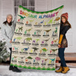 44 Dinosaur Alphabel Fleece Blanket