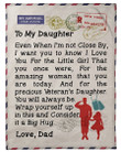 Dad To Veteran'S Daughter I Love You Fleece Blanket Fleece Blanket