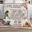 My Dear Son My Firefighter Gs-Cl-Ld2810 Fleece Blanket