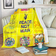 Hippie Peace Not War Yq1201329Cl Fleece Blanket