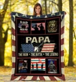 Papa The Man The Myth The Legend American Us Flag Veteran Ultra Soft Cozy Plush Fleece Blanket