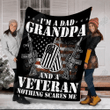 I'M A Dad Grandpa And A Veteran Vt2409191Cl Fleece Blanket