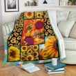 Sunflower Hippie Sherpa Fleece Blanket Ub