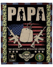 Papa The Veteran The Myth The Legend Blanket