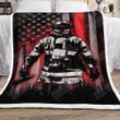 Firefighter Am2910326Cl Fleece Blanket