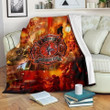 Brave Firefighter Fleece Blanket Great Customized Gifts For Birthday Christmas Thanksgiving Perfect Gifts For Firefighter
