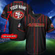 San Francisco 49ers Personalized Baseball Jersey Shirt 132