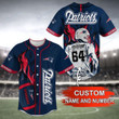 New England Patriots Personalized Baseball Jersey BG44