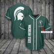 Michigan State Spartans Personalized Baseball Jersey 357