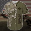 Green Bay Packers Personalized Baseball Jersey BG126