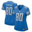 Josh Johnson #80 Detroit Lions Women's Player Game Jersey - Blue