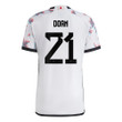 Japan National Team 2022/23 Qatar World Cup Doan Ritsu #21 Away Men Jersey - White