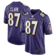 Trevon Clark Baltimore Ravens Player Game Jersey - Purple