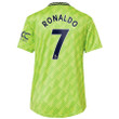 Cristiano Ronaldo #7 Manchester United Women's 2022/23 Third Player Jersey - Neon Green