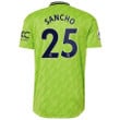 Jadon Sancho #25 Manchester United 2022/23 Third Player Men Jersey - Neon Green