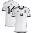 Japan National Team 2022/23 Qatar World Cup Ito Junya #14 Away Men Jersey - White