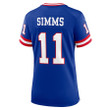 Phil Simms #11 New York Giants Women's Classic Retired Player Game Jersey - Royal