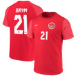 Canada National Team 2022 Qatar World Cup Charles-Andreas Brym #21 Red Home Men Jersey - New