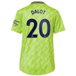 Diogo Dalot #20 Manchester United Women's 2022/23 Third Player Jersey - Neon Green