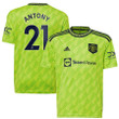 Antony #21 Manchester United Youth 2022/23 Third Player Jersey - Neon Green