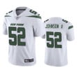 New York Jets Jermaine Johnson II #52 White Vapor Limited Jersey - Men's