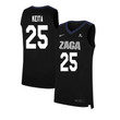 Men #25 Mathis Keita Black Elite Gonzaga Bulldogs Basketball Jersey